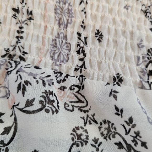 EC MAURICE'S SHEER V-NECK LONG SLEEVE BLOUSE SZ.L - Picture 5 of 6